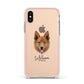 Golden Shepherd Personalised Apple iPhone Xs Impact Case Pink Edge on Gold Phone