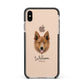 Golden Shepherd Personalised Apple iPhone Xs Max Impact Case Black Edge on Gold Phone