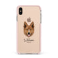 Golden Shepherd Personalised Apple iPhone Xs Max Impact Case Pink Edge on Gold Phone