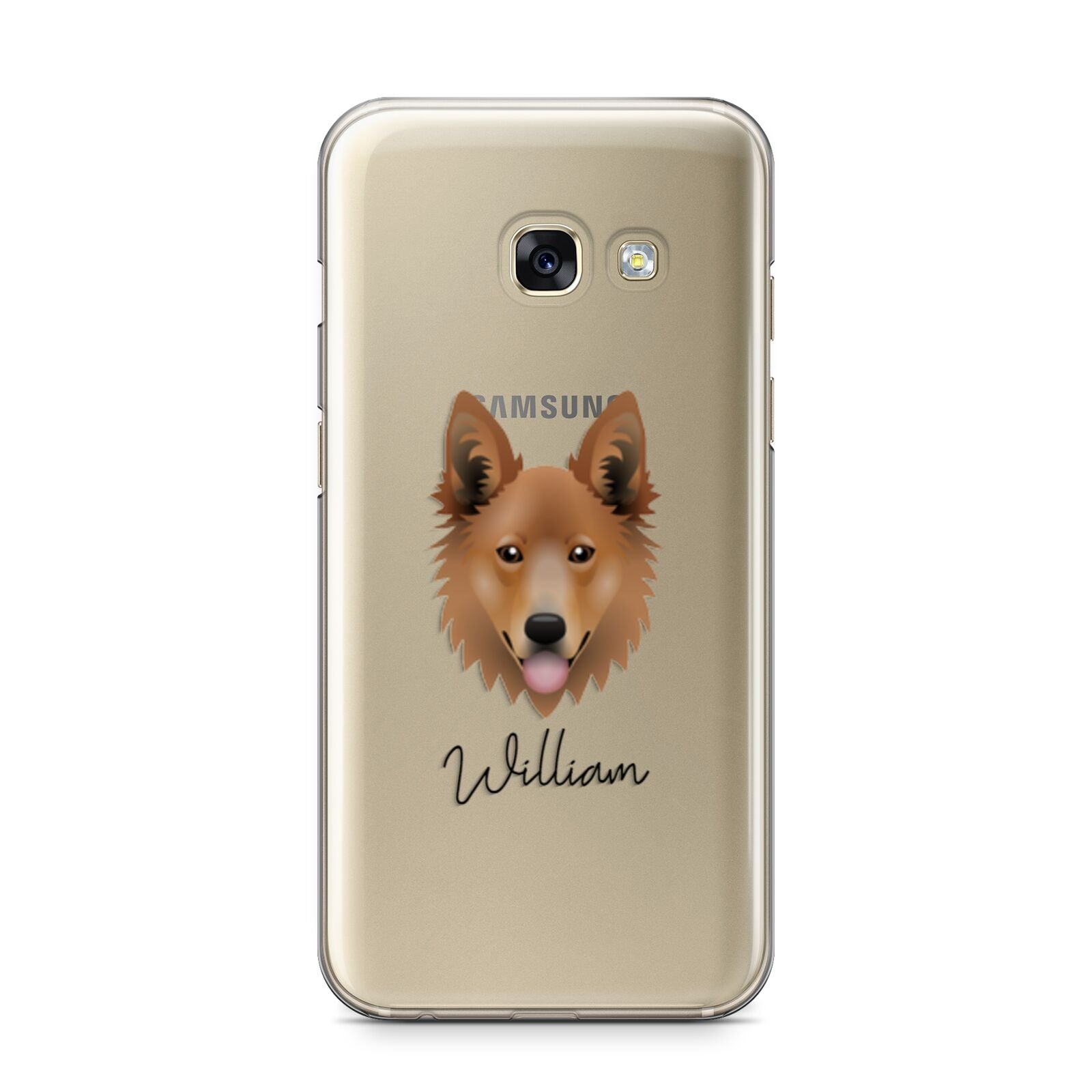 Golden Shepherd Personalised Samsung Galaxy A3 2017 Case on gold phone