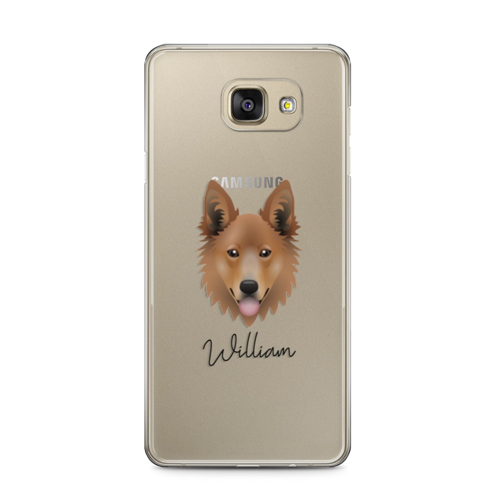 Golden Shepherd Personalised Samsung Galaxy A5 2016 Case on gold phone