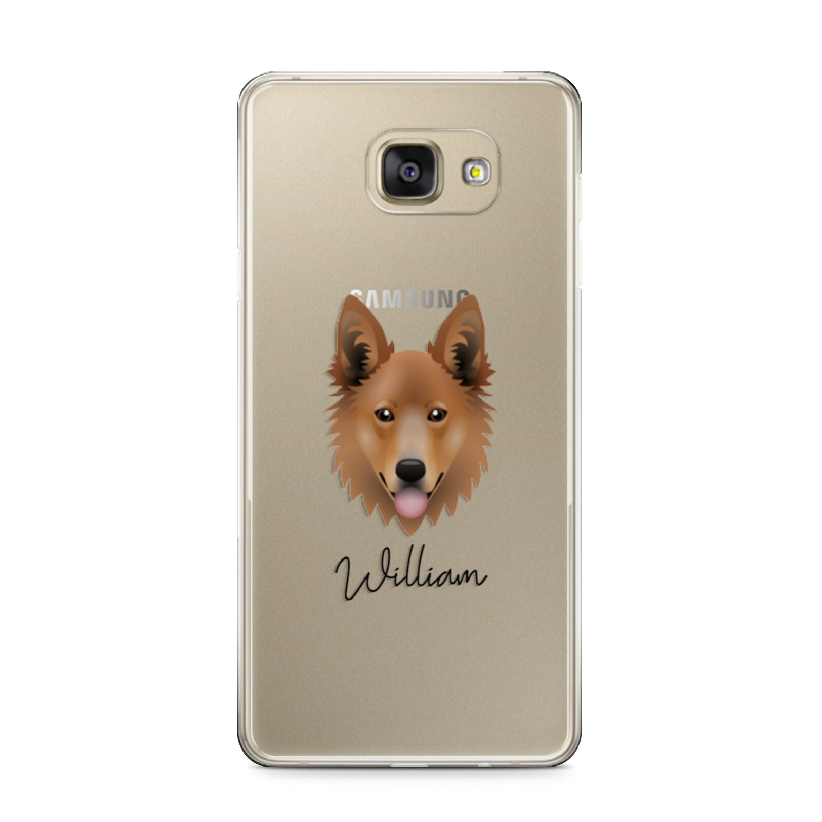 Golden Shepherd Personalised Samsung Galaxy A9 2016 Case on gold phone