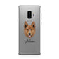 Golden Shepherd Personalised Samsung Galaxy S9 Plus Case on Silver phone
