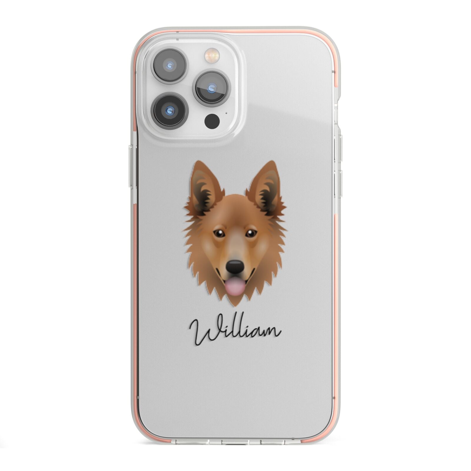 Golden Shepherd Personalised iPhone 13 Pro Max TPU Impact Case with Pink Edges