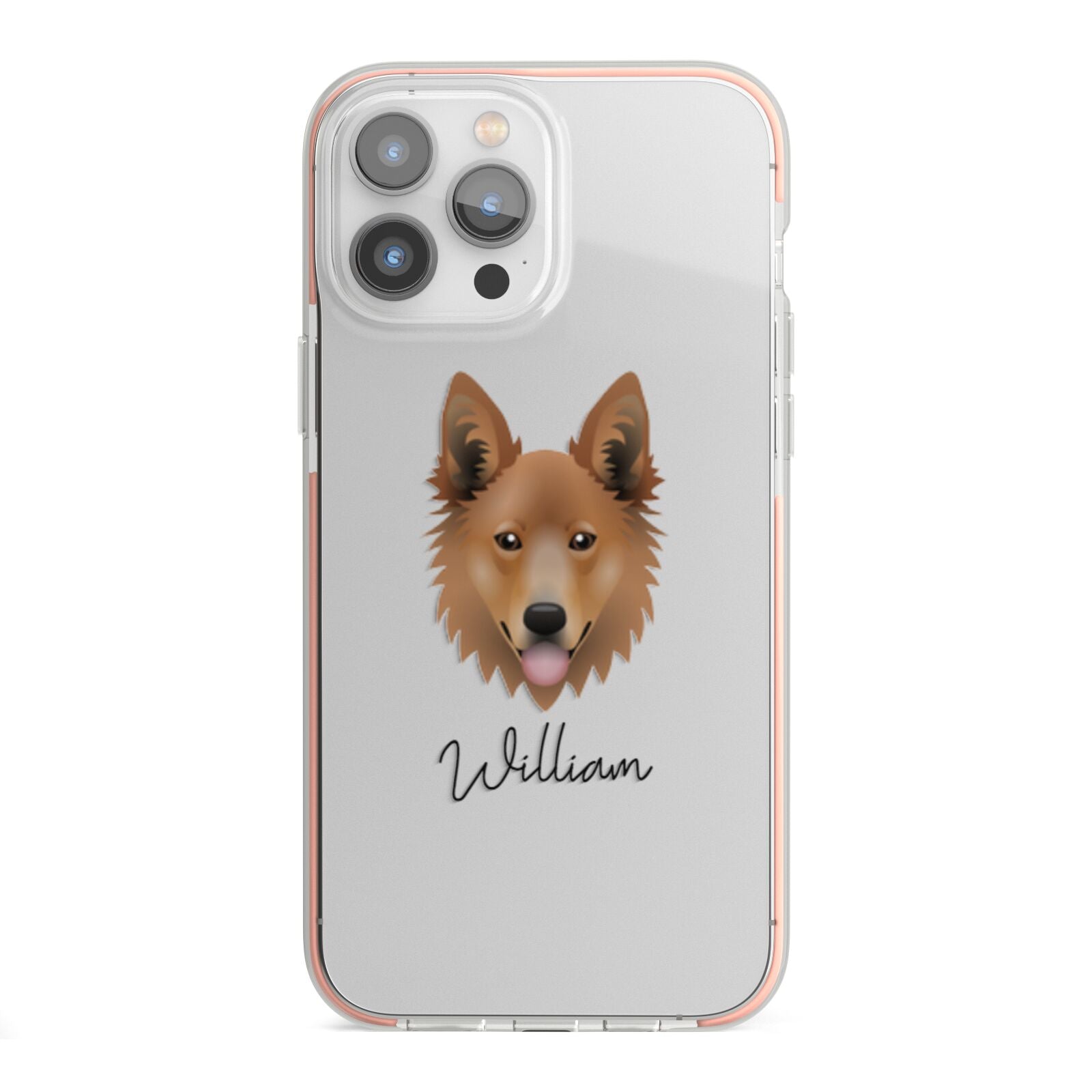 Golden Shepherd Personalised iPhone 13 Pro Max TPU Impact Case with Pink Edges