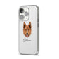 Golden Shepherd Personalised iPhone 14 Pro Clear Tough Case Silver Angled Image
