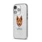 Golden Shepherd Personalised iPhone 14 Pro Glitter Tough Case Silver Angled Image