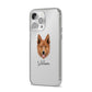 Golden Shepherd Personalised iPhone 14 Pro Max Clear Tough Case Silver Angled Image