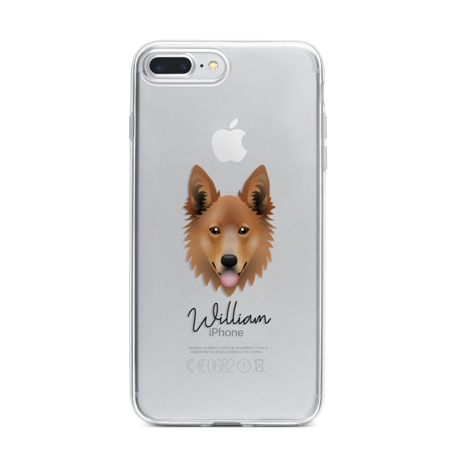 Golden Shepherd Personalised iPhone 7 Plus Bumper Case on Silver iPhone