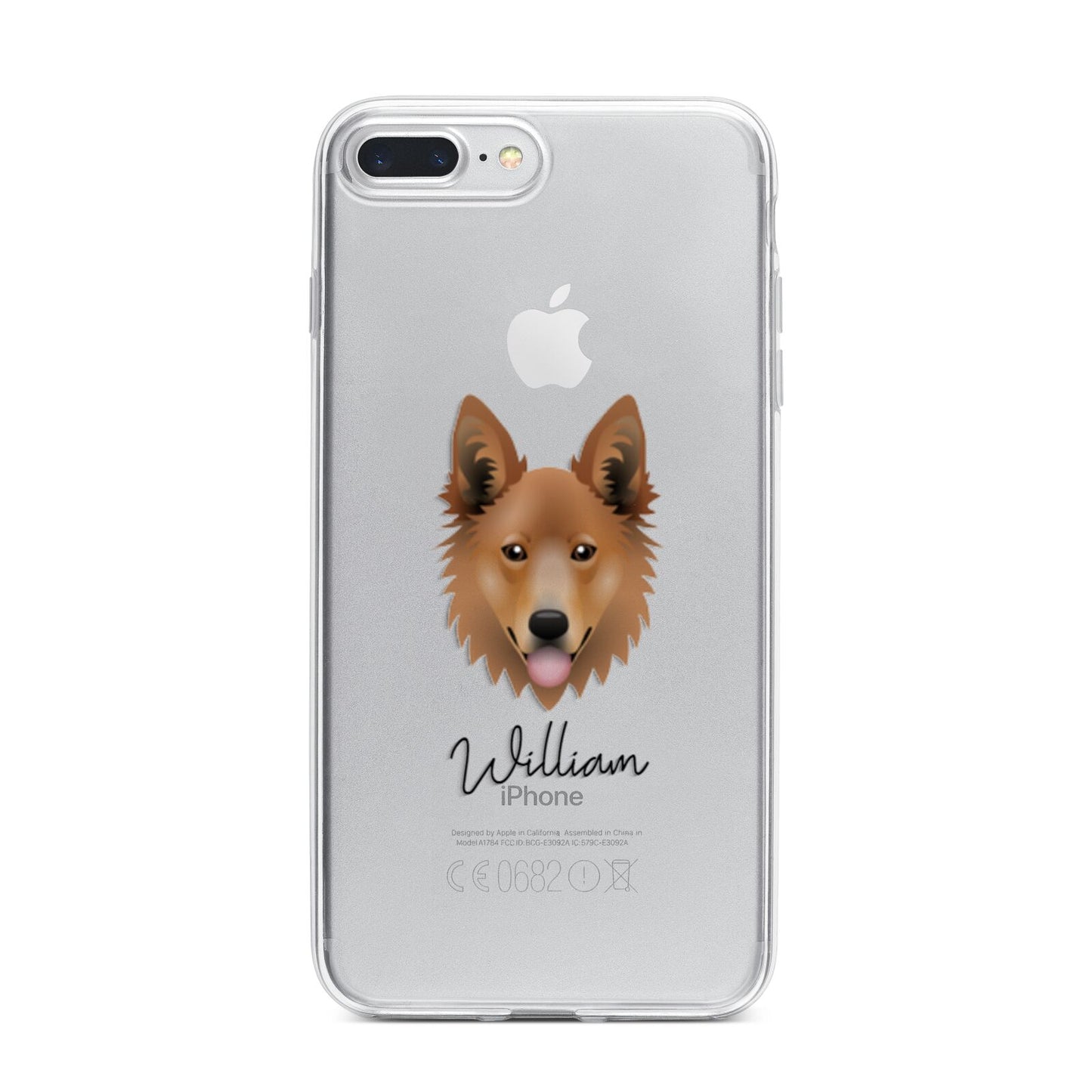 Golden Shepherd Personalised iPhone 7 Plus Bumper Case on Silver iPhone