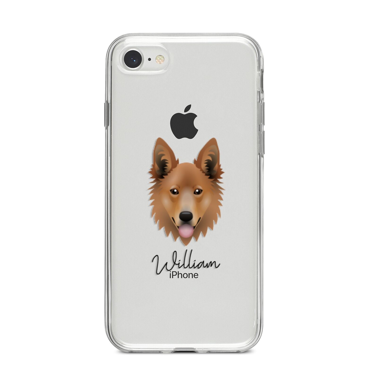 Golden Shepherd Personalised iPhone 8 Bumper Case on Silver iPhone