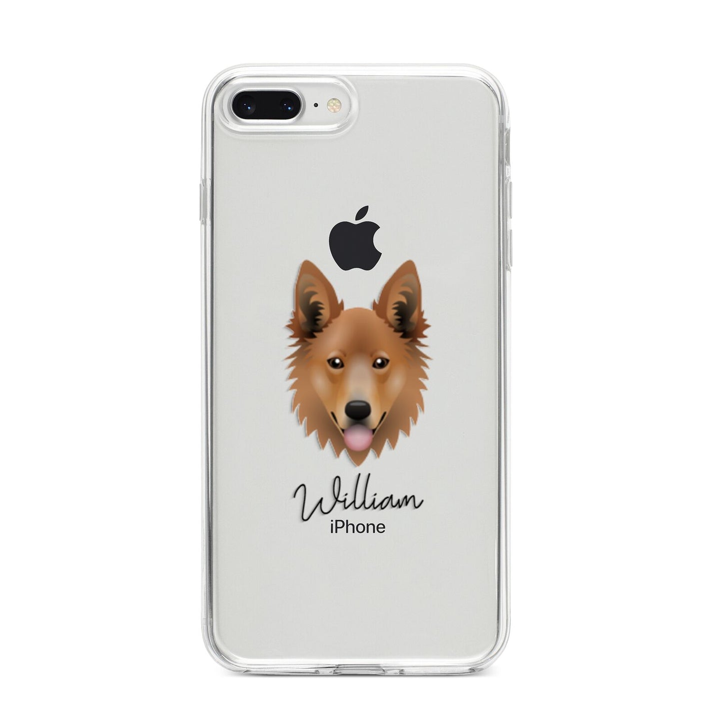 Golden Shepherd Personalised iPhone 8 Plus Bumper Case on Silver iPhone