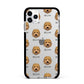 Goldendoodle Icon with Name Apple iPhone 11 Pro Max in Silver with Black Impact Case