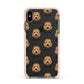 Goldendoodle Icon with Name Apple iPhone Xs Max Impact Case Pink Edge on Black Phone