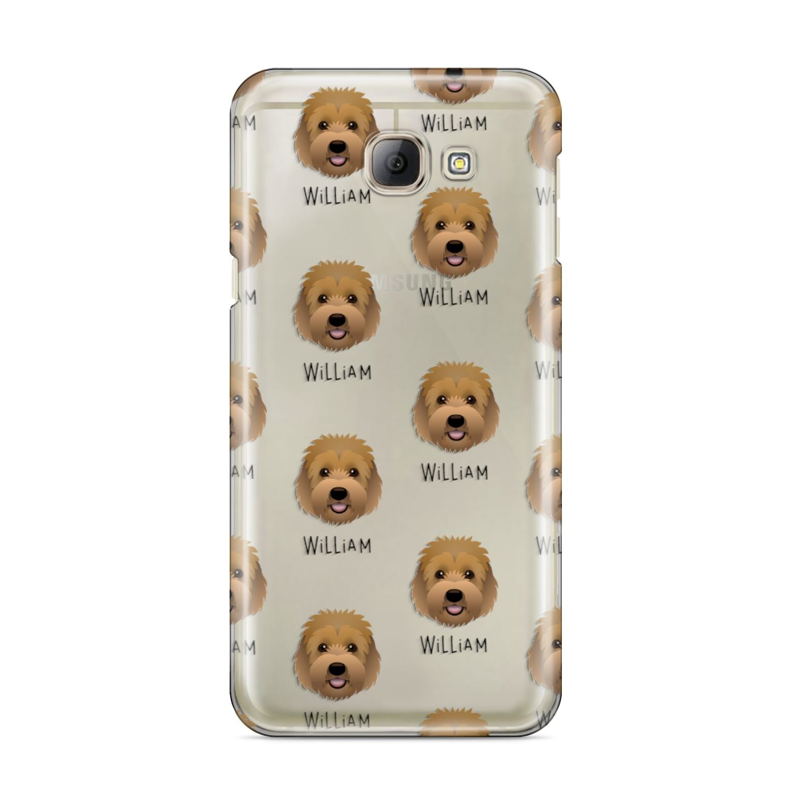 Goldendoodle Icon with Name Samsung Galaxy A8 2016 Case