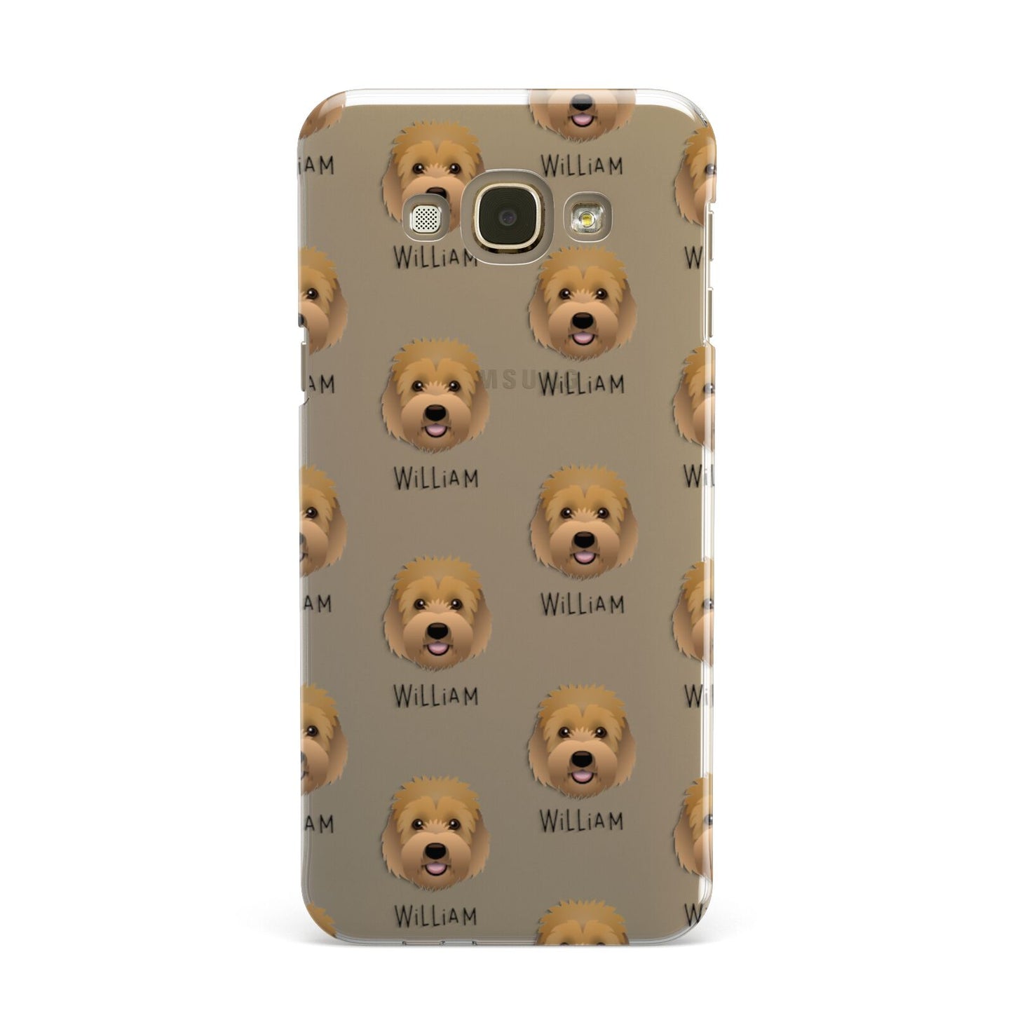 Goldendoodle Icon with Name Samsung Galaxy A8 Case