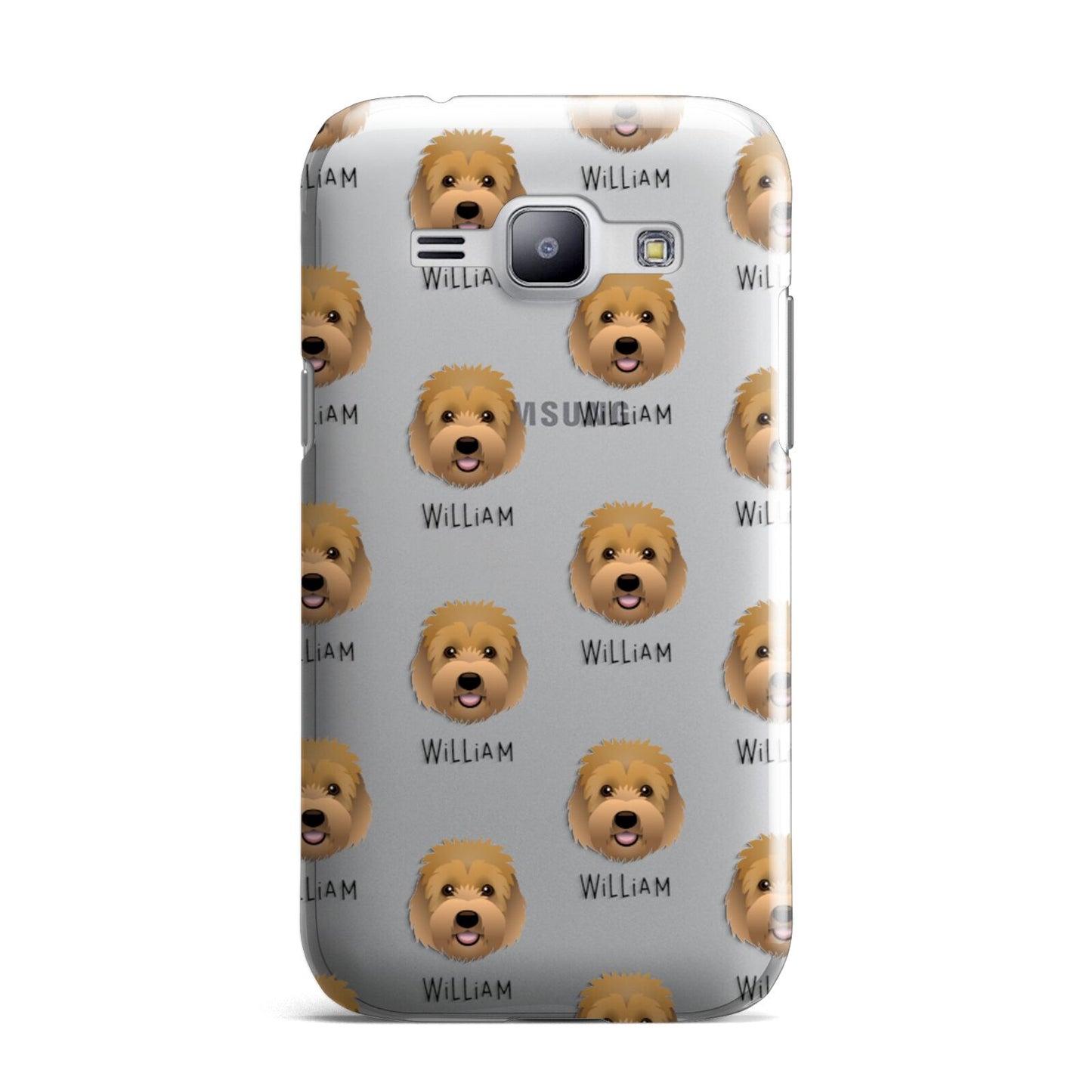 Goldendoodle Icon with Name Samsung Galaxy J1 2015 Case