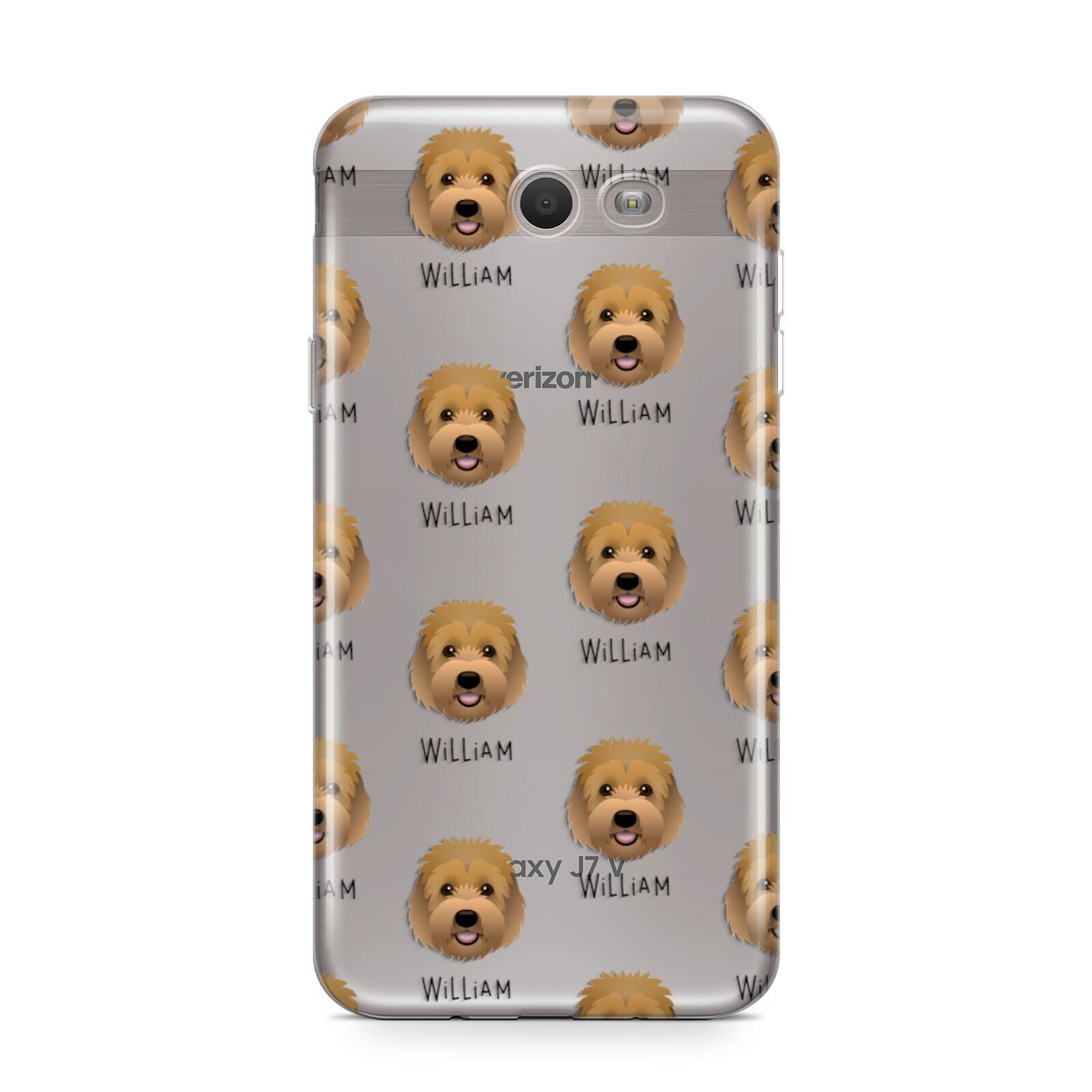Goldendoodle Icon with Name Samsung Galaxy J7 2017 Case