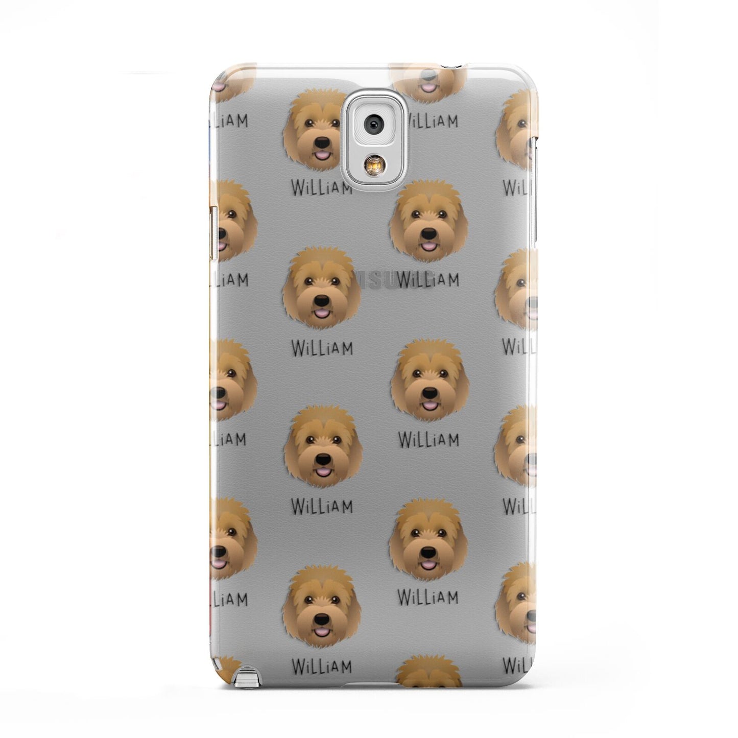 Goldendoodle Icon with Name Samsung Galaxy Note 3 Case
