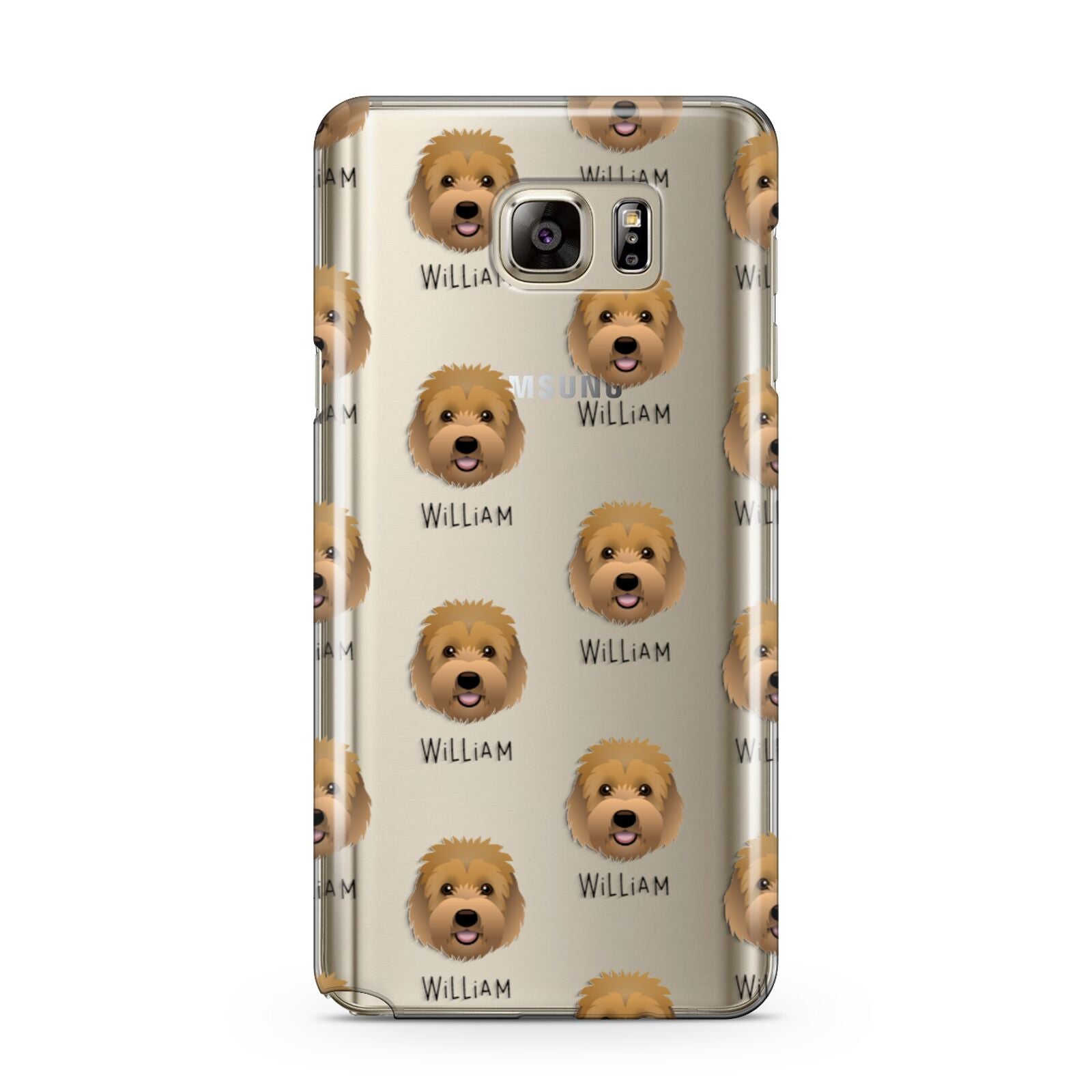 Goldendoodle Icon with Name Samsung Galaxy Note 5 Case