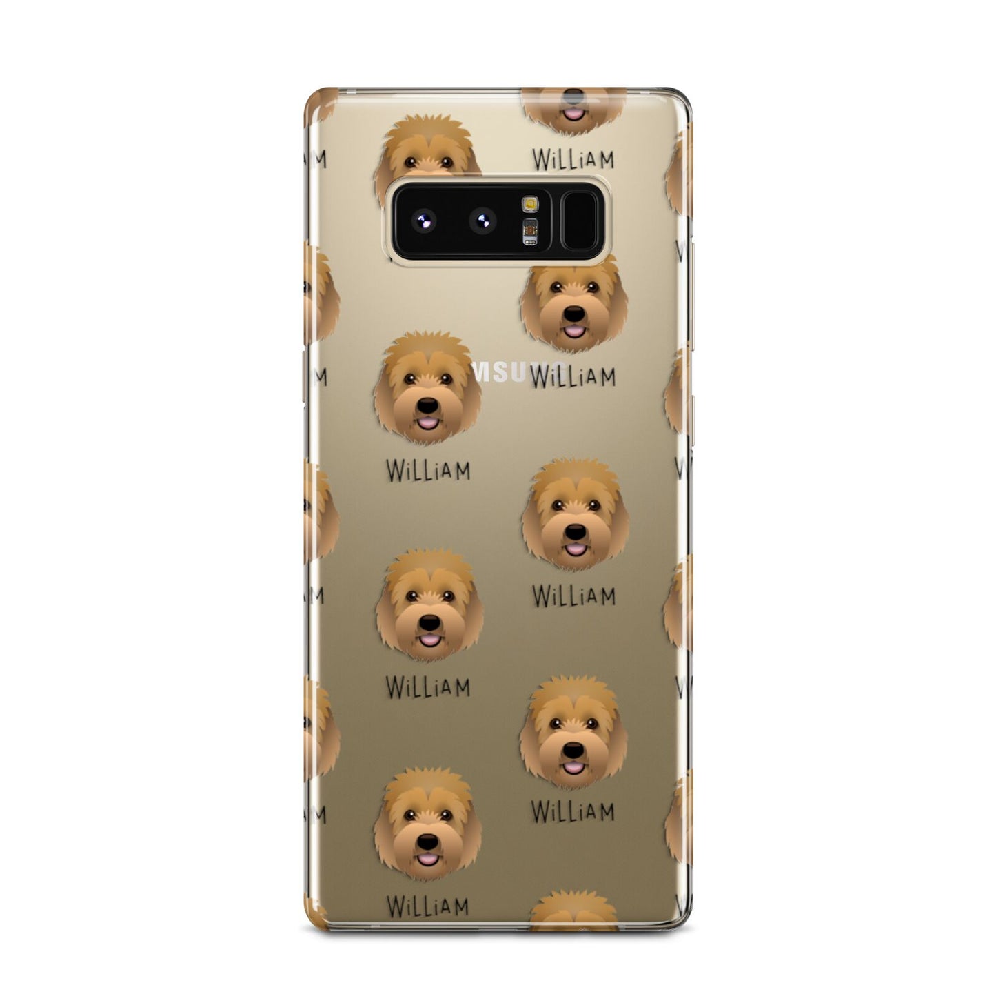 Goldendoodle Icon with Name Samsung Galaxy Note 8 Case