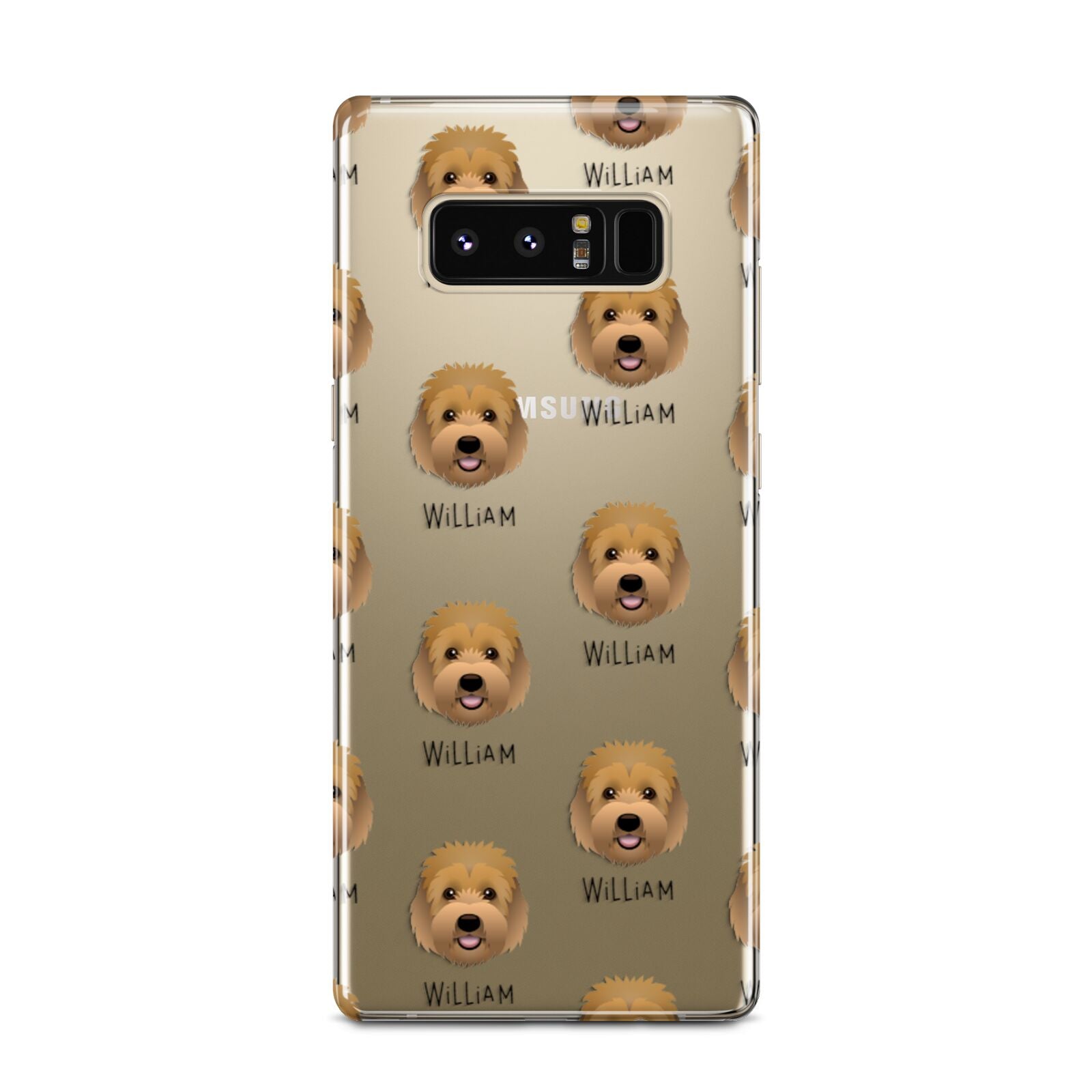 Goldendoodle Icon with Name Samsung Galaxy Note 8 Case