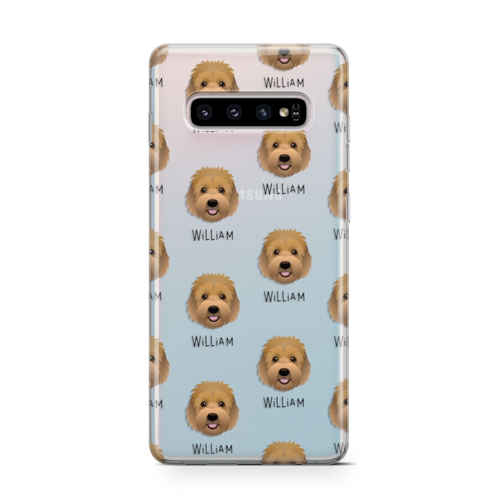 Goldendoodle Icon with Name Samsung Galaxy S10 Case