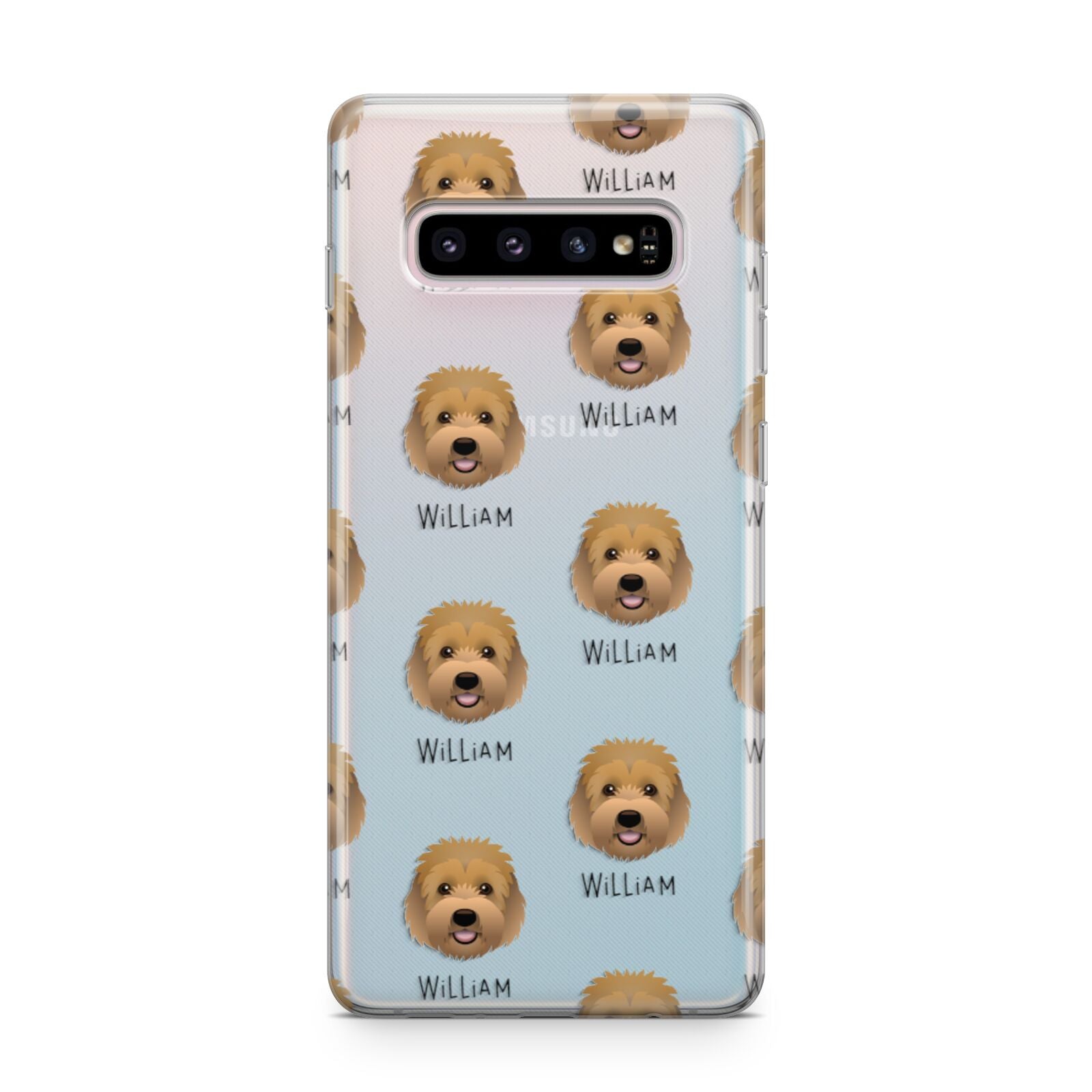 Goldendoodle Icon with Name Samsung Galaxy S10 Plus Case