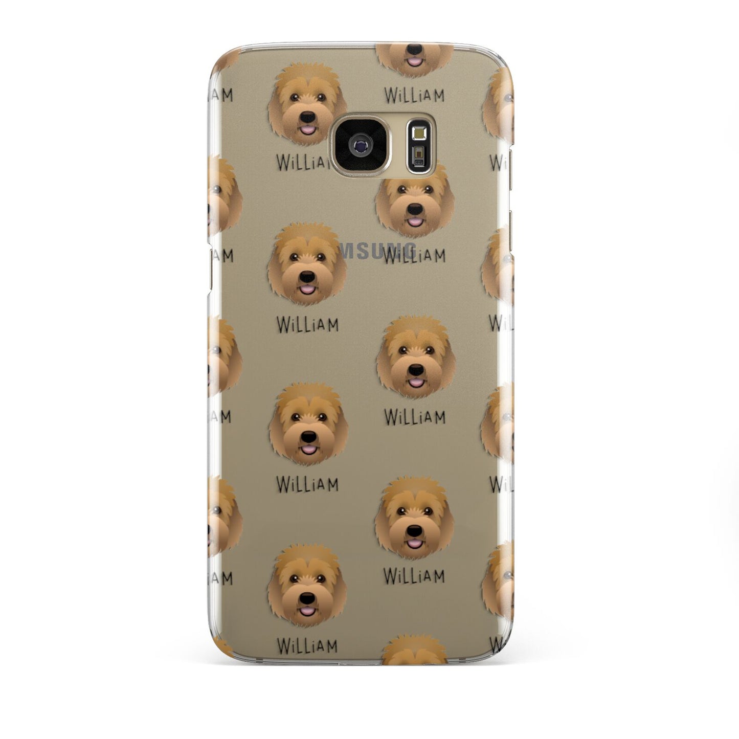 Goldendoodle Icon with Name Samsung Galaxy S7 Edge Case
