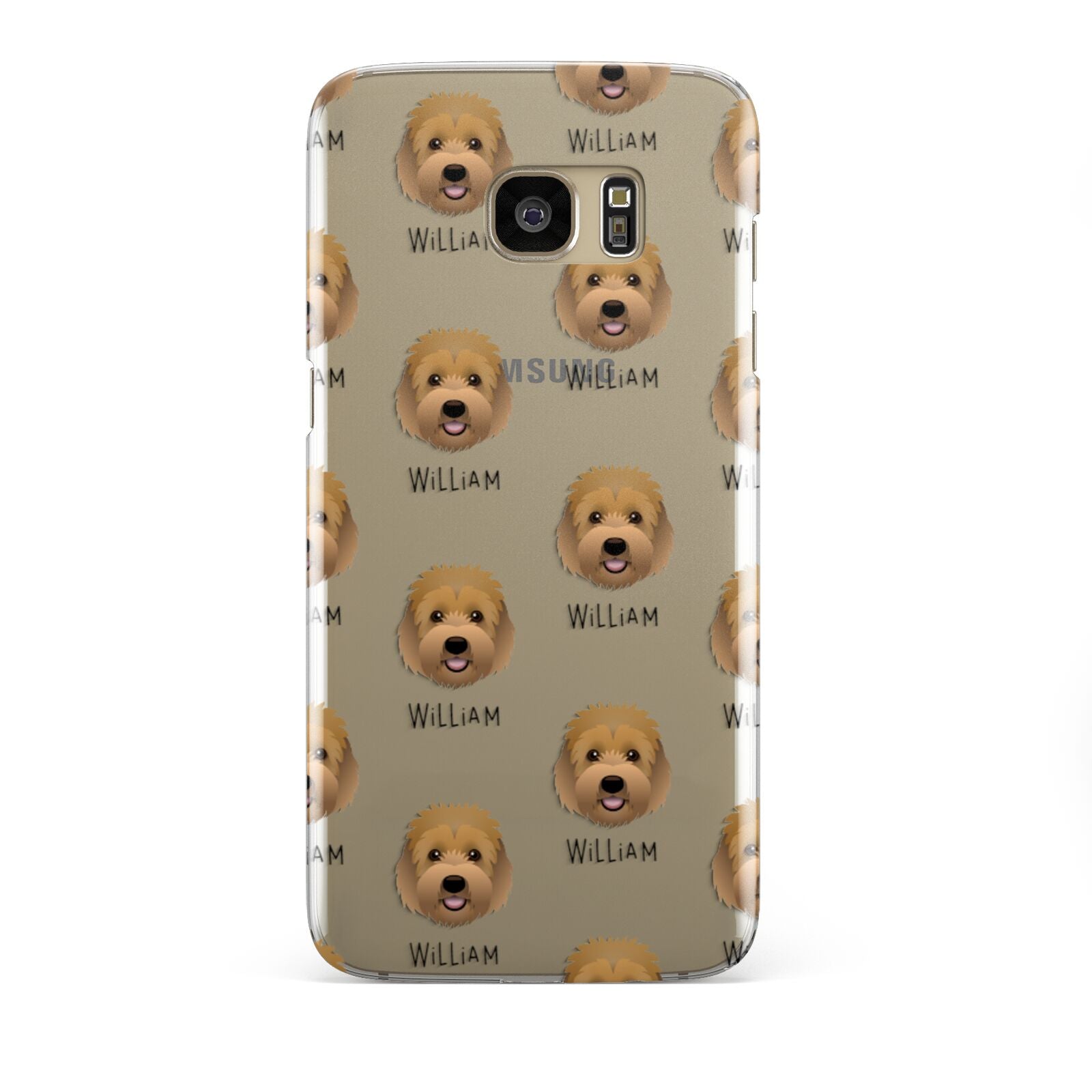 Goldendoodle Icon with Name Samsung Galaxy S7 Edge Case