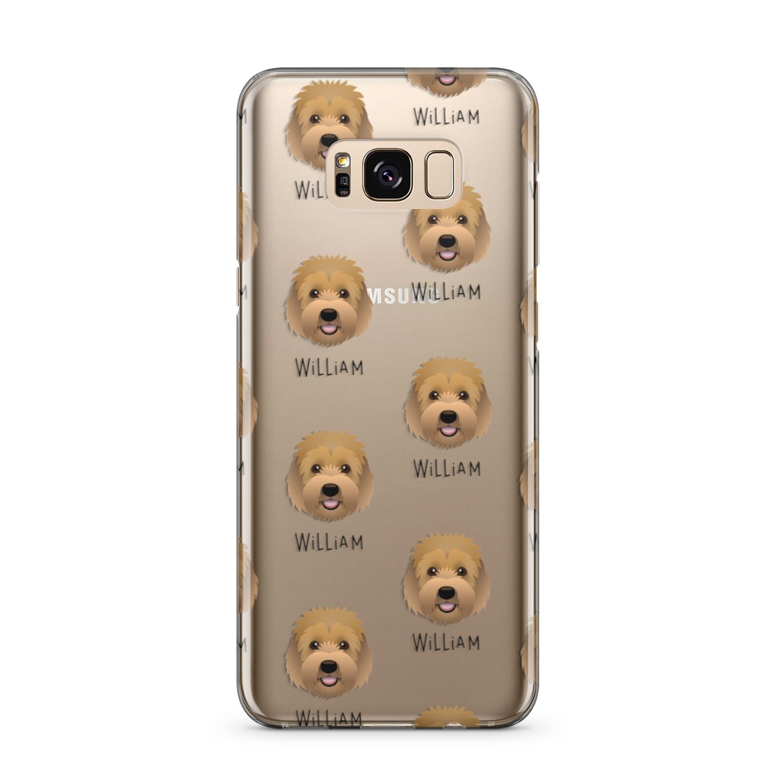 Goldendoodle Icon with Name Samsung Galaxy S8 Plus Case