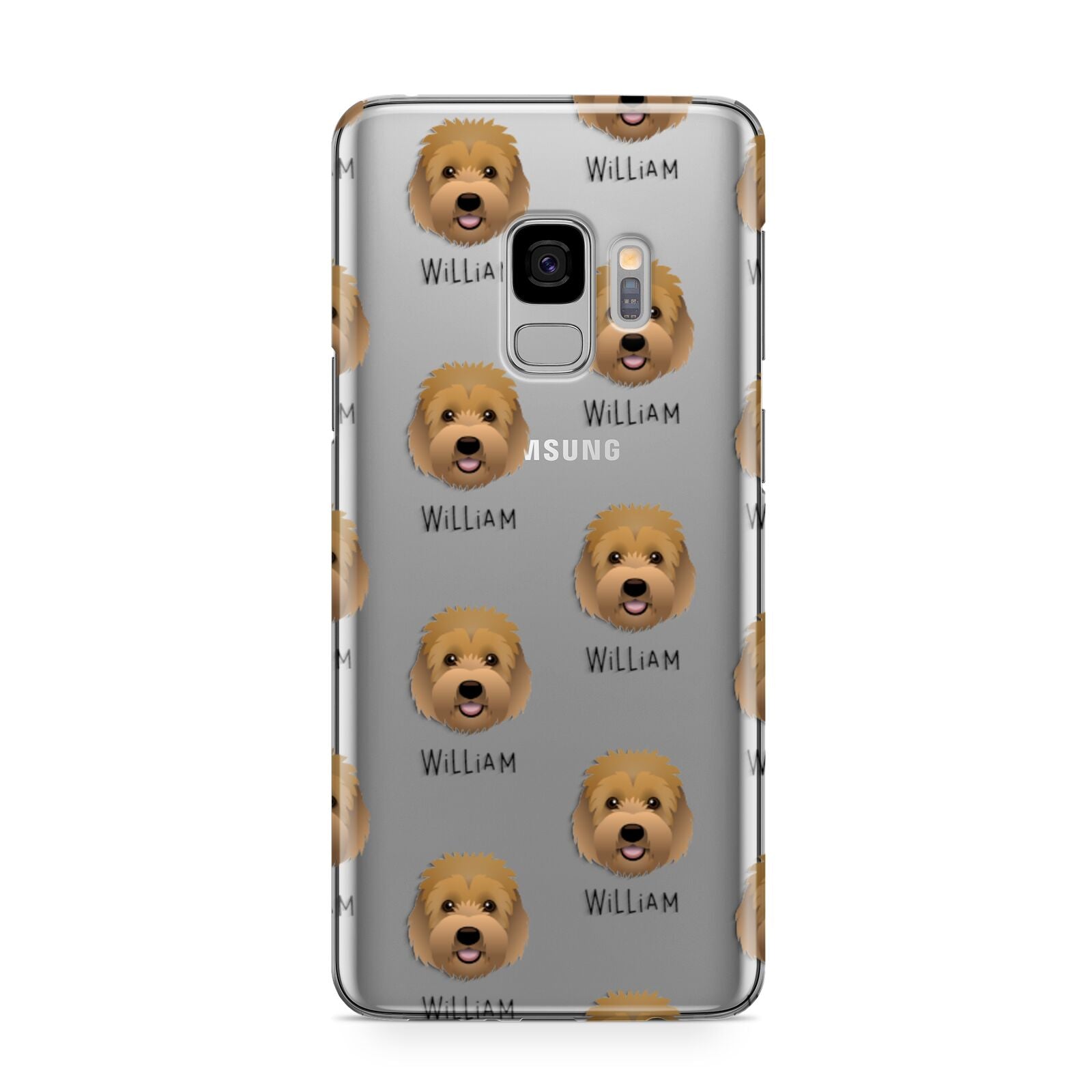 Goldendoodle Icon with Name Samsung Galaxy S9 Case