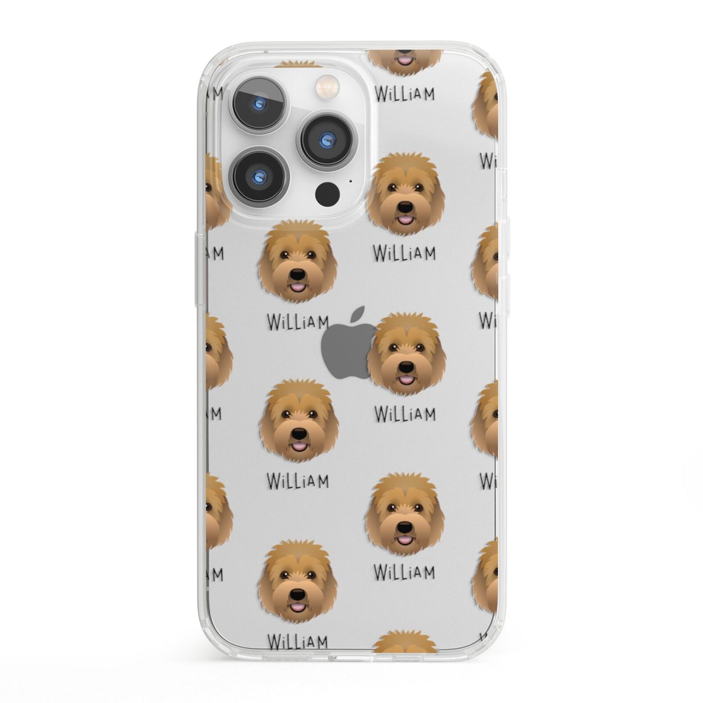 Goldendoodle Icon with Name iPhone 13 Pro Clear Bumper Case