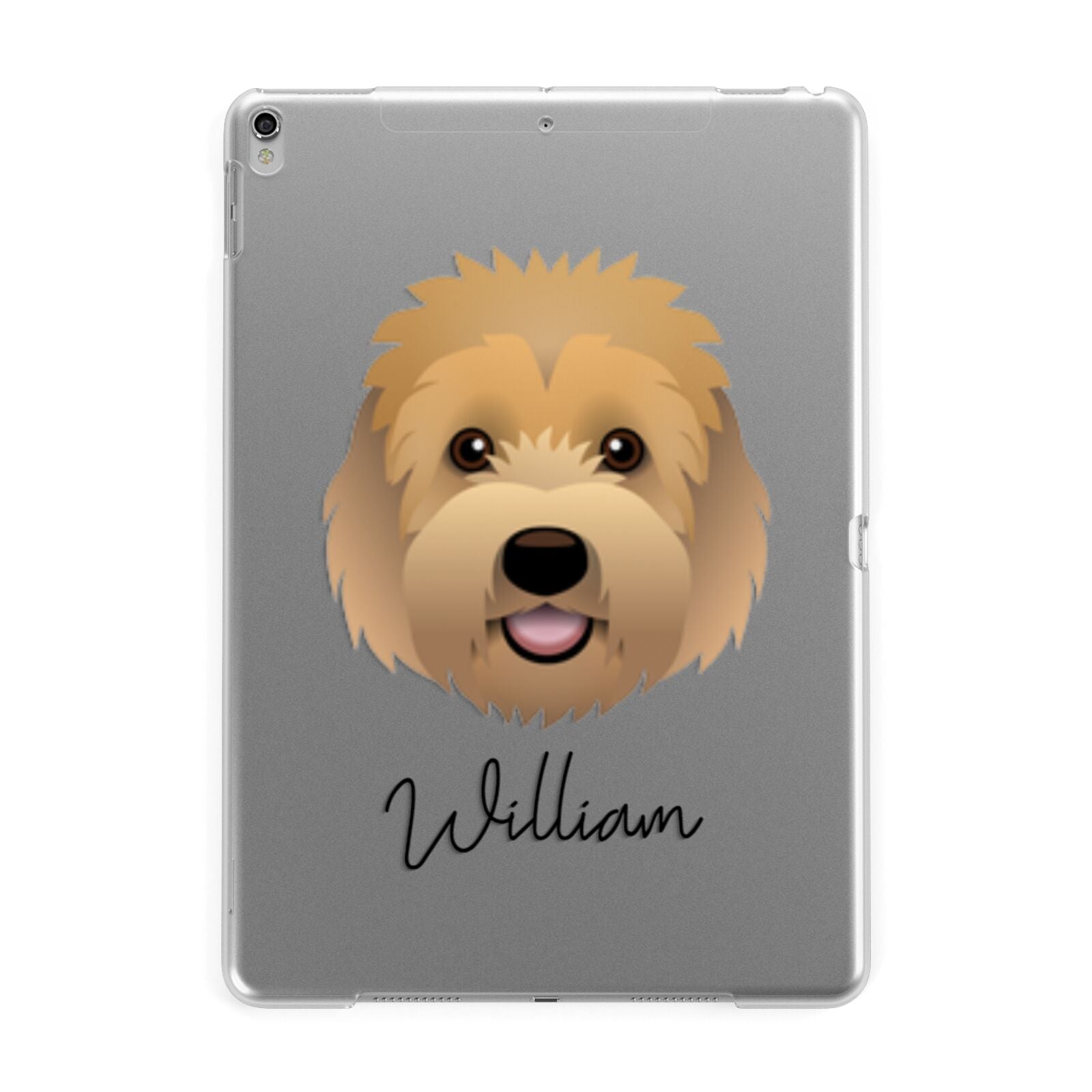 Goldendoodle Personalised Apple iPad Silver Case