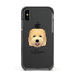 Goldendoodle Personalised Apple iPhone Xs Impact Case Black Edge on Black Phone