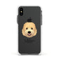 Goldendoodle Personalised Apple iPhone Xs Impact Case White Edge on Black Phone