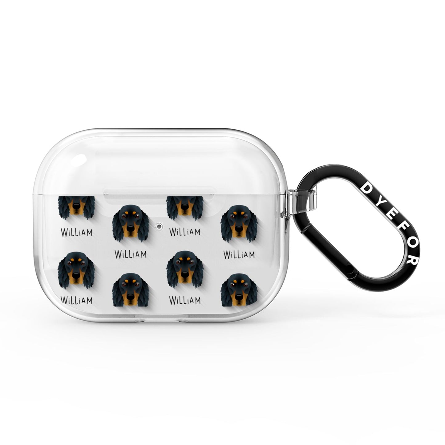 Gordon Setter Icon with Name AirPods Pro Clear Case