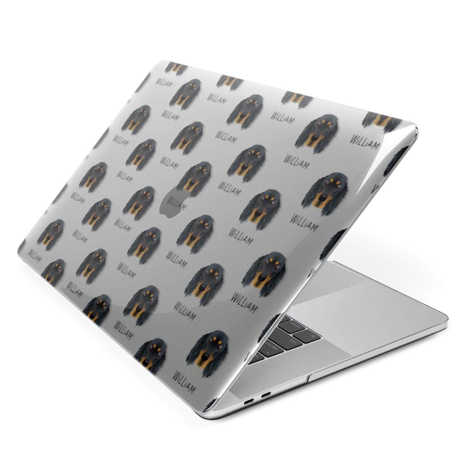 Gordon Setter Icon with Name Apple MacBook Case Side View