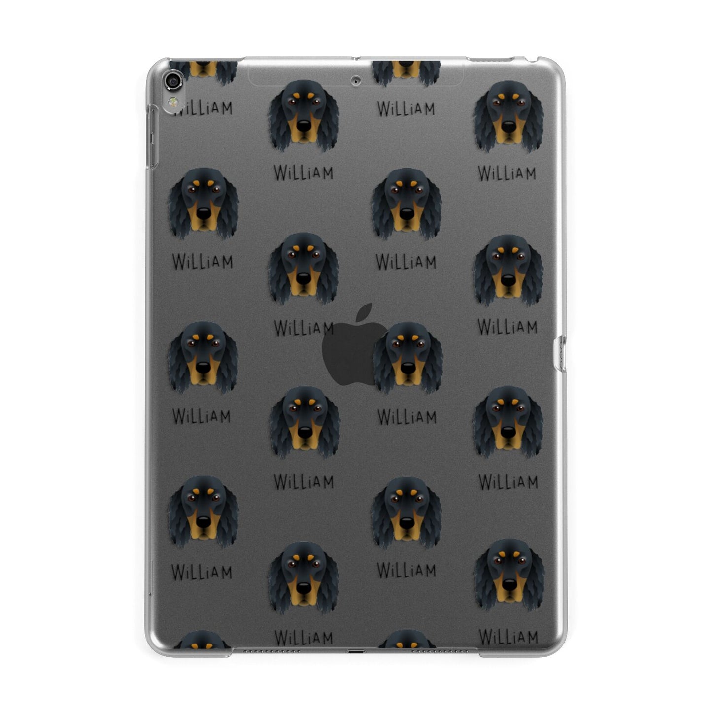 Gordon Setter Icon with Name Apple iPad Grey Case