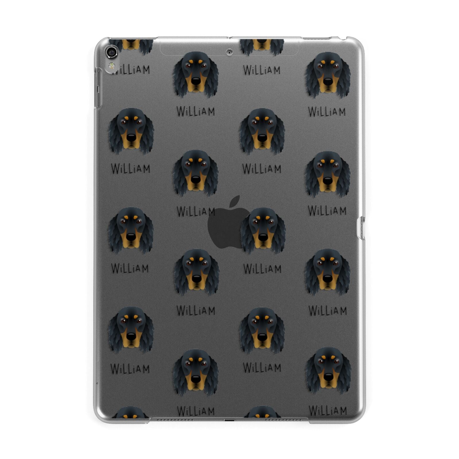 Gordon Setter Icon with Name Apple iPad Grey Case
