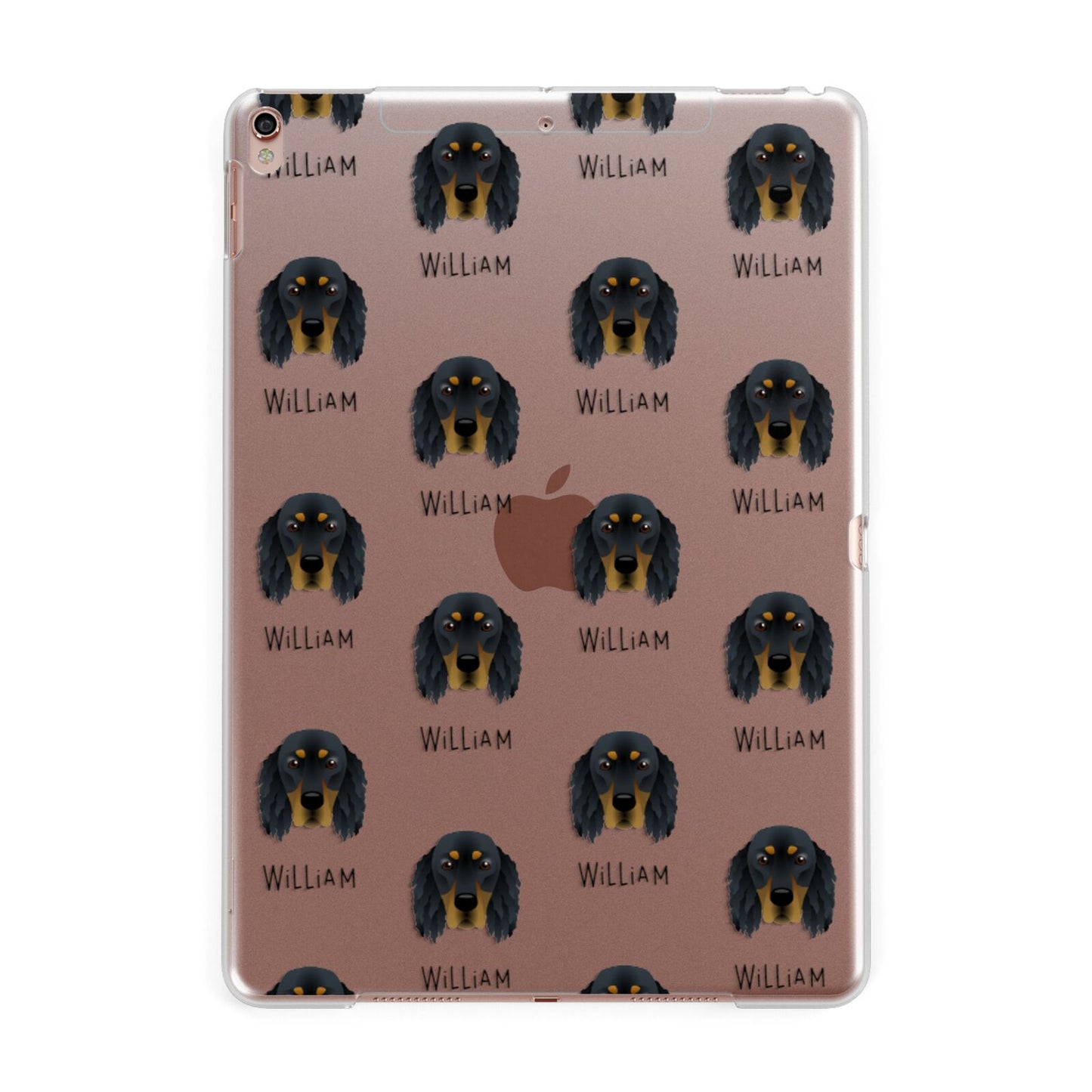 Gordon Setter Icon with Name Apple iPad Rose Gold Case