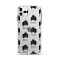 Gordon Setter Icon with Name Apple iPhone 11 Pro Max in Silver with White Impact Case