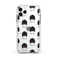 Gordon Setter Icon with Name Apple iPhone 11 Pro in Silver with White Impact Case