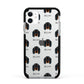 Gordon Setter Icon with Name Apple iPhone 11 in White with Black Impact Case