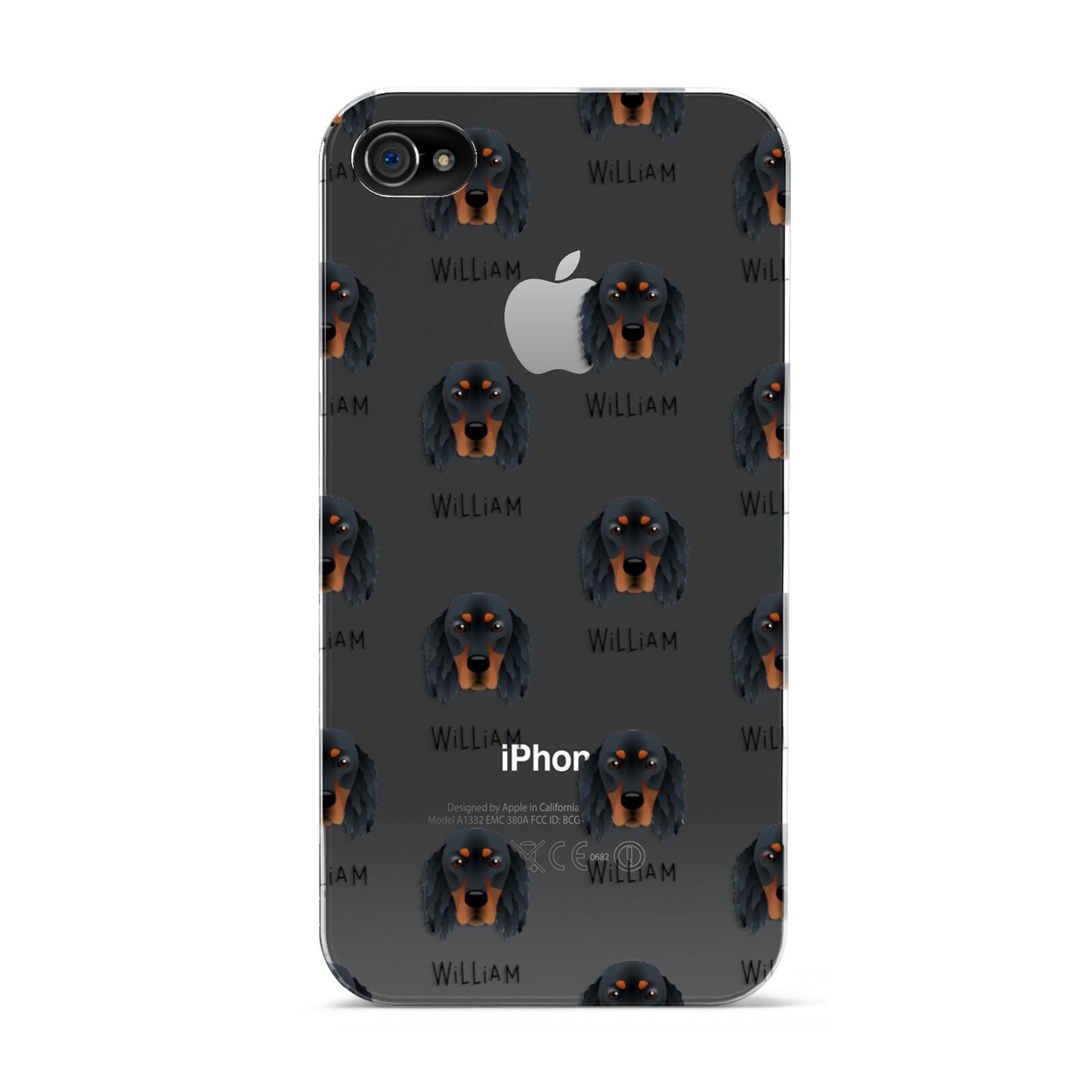 Gordon Setter Icon with Name Apple iPhone 4s Case