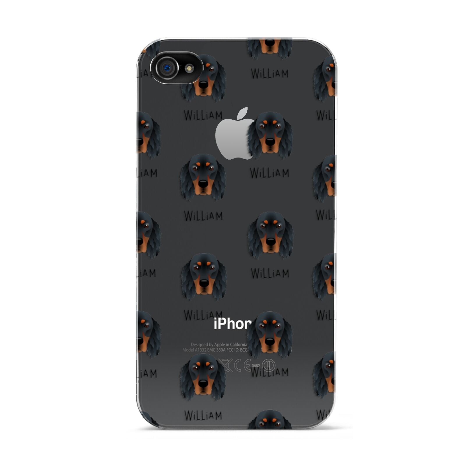 Gordon Setter Icon with Name Apple iPhone 4s Case