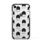 Gordon Setter Icon with Name Apple iPhone XR Impact Case Black Edge on Silver Phone