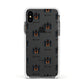 Gordon Setter Icon with Name Apple iPhone Xs Impact Case White Edge on Black Phone