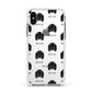 Gordon Setter Icon with Name Apple iPhone Xs Impact Case White Edge on Silver Phone