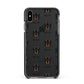 Gordon Setter Icon with Name Apple iPhone Xs Max Impact Case Black Edge on Black Phone
